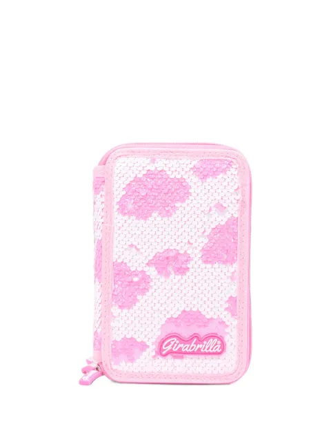 Girabrilla sequin-embellished pencil case