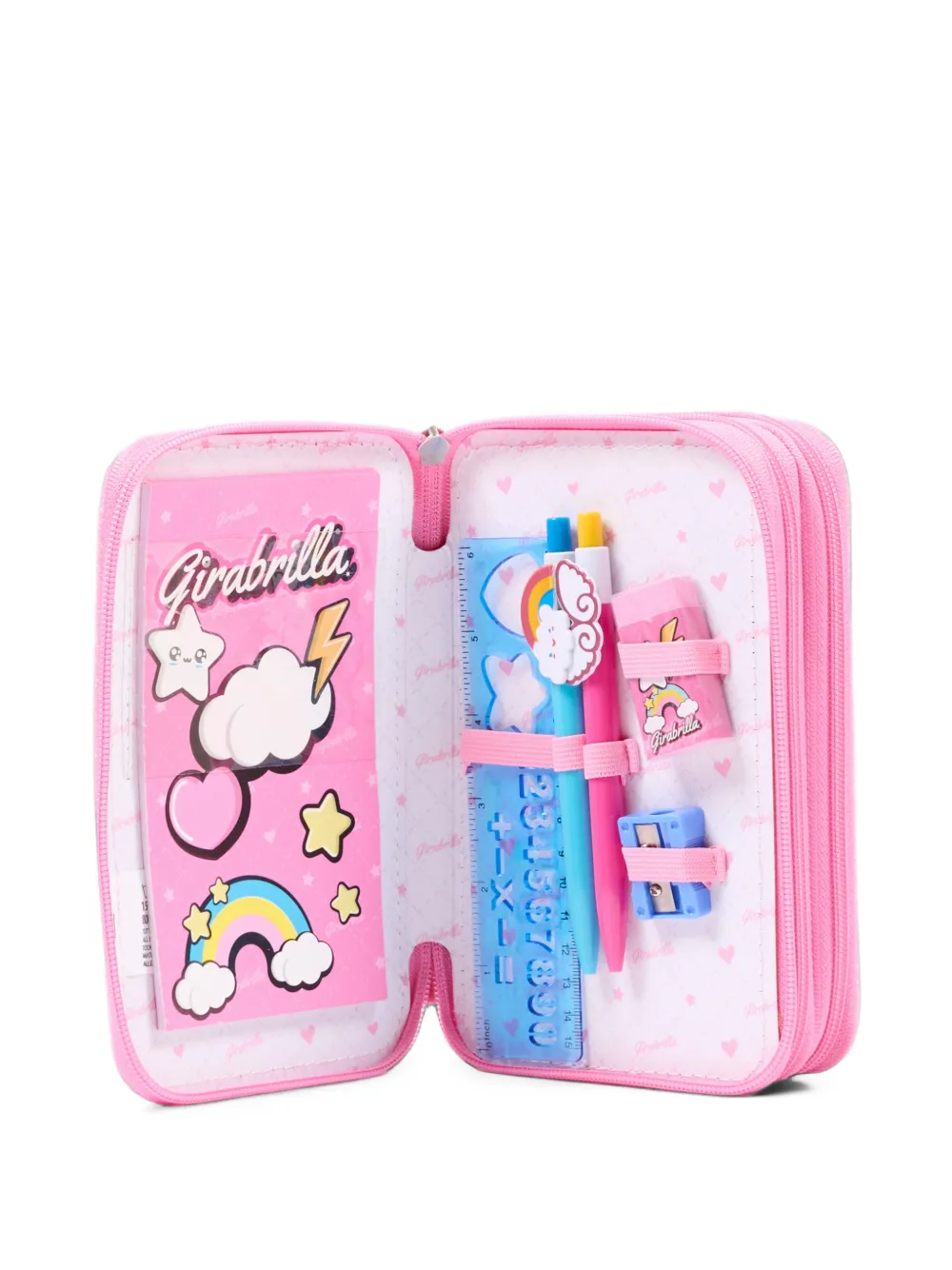 Girabrilla sequin-embellished pencil case Roze
