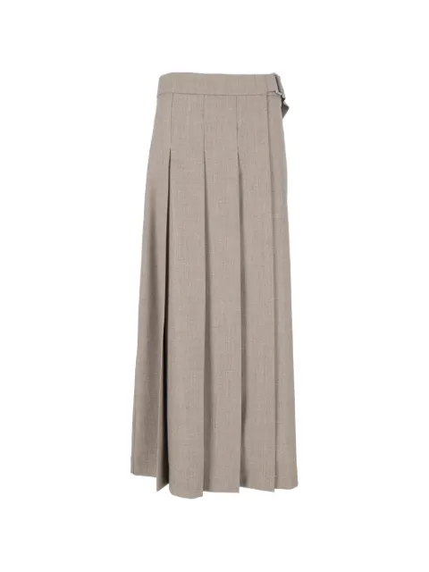 P.A.R.O.S.H. pleated belted maxi skirt