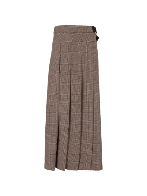 P.A.R.O.S.H. Prince of Wales check pleated maxi skirt