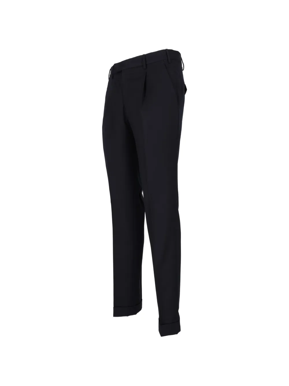 PT Torino pleated turn-up trousers Zwart