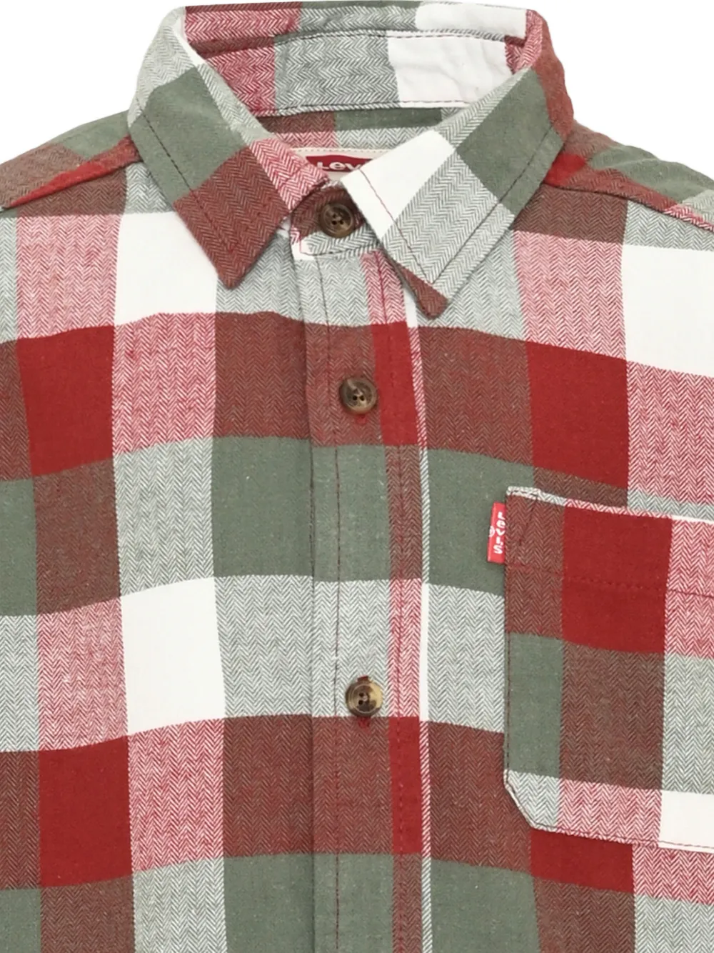 Levi's Kids check flannel shirt Rood