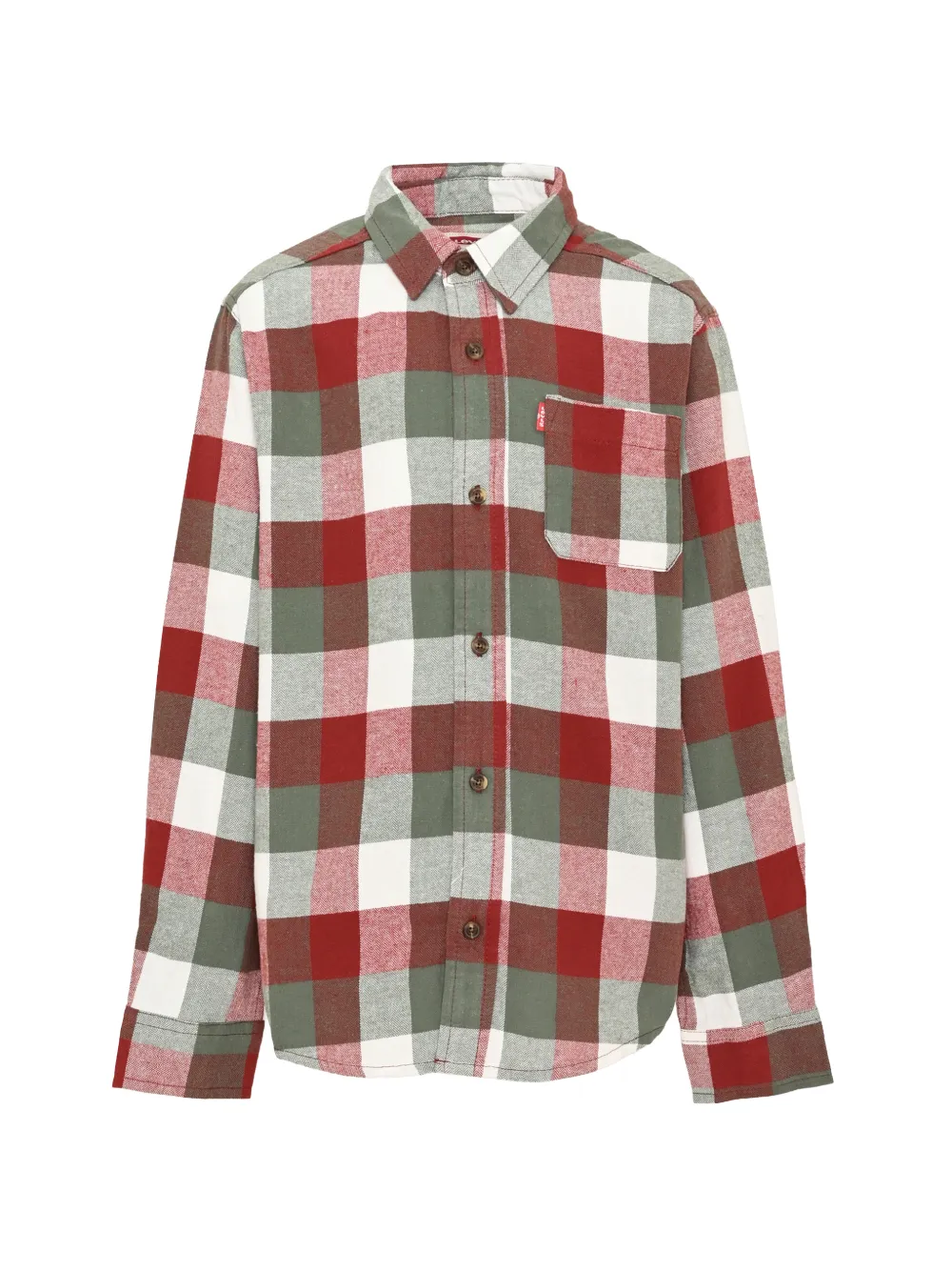 Levi's Kids check flannel shirt - Rosso