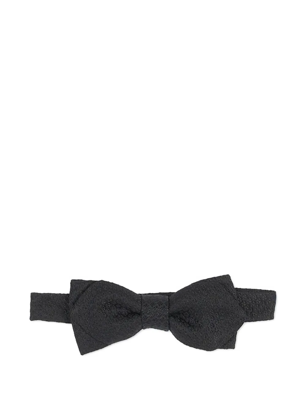 Sergio Carignani textured silk bow tie Zwart