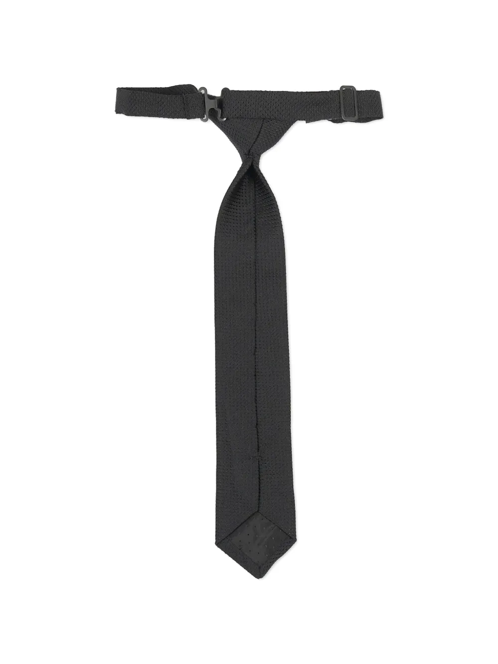 Sergio Carignani pre-tied silk tie Zwart