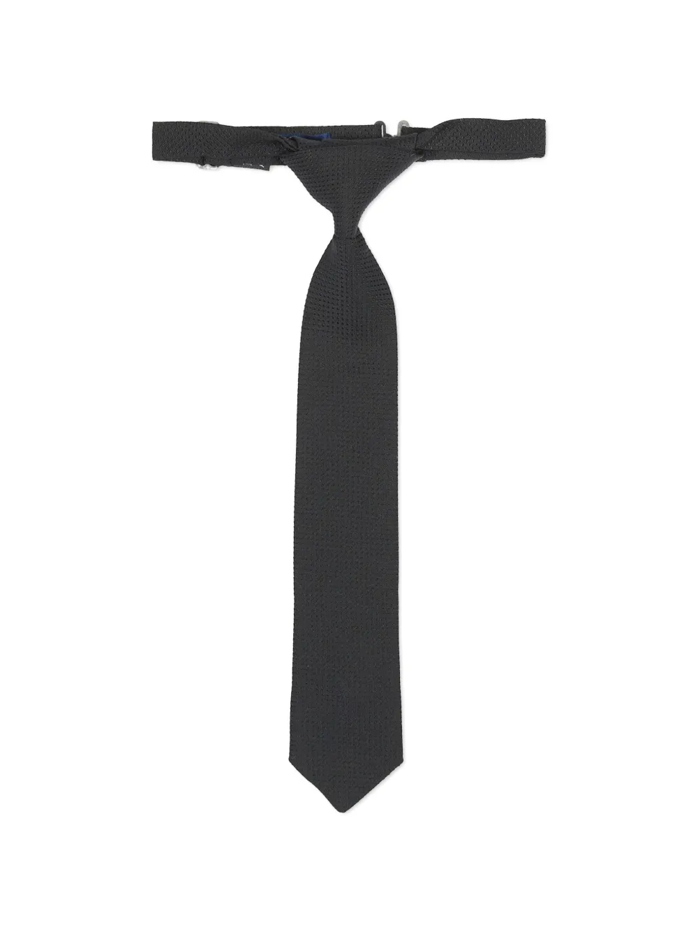 Sergio Carignani pre-tied silk tie Zwart