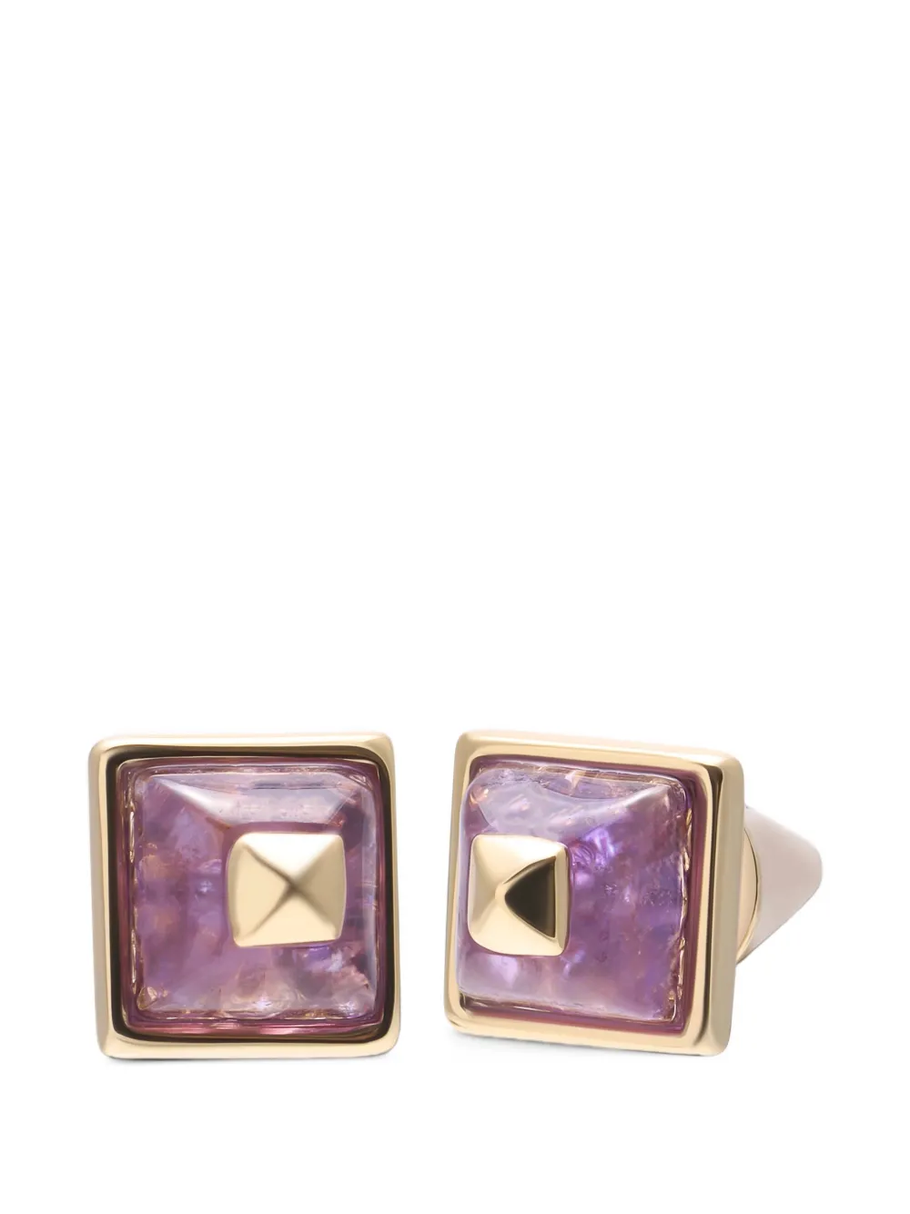 Eddie Borgo Sugarloaf Pyramid amethyst earrings - Oro