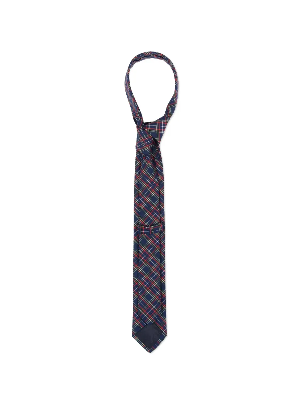 Sergio Carignani tartan cotton tie Blauw