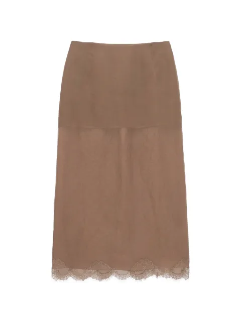 Carven lace-trimmed midi skirt
