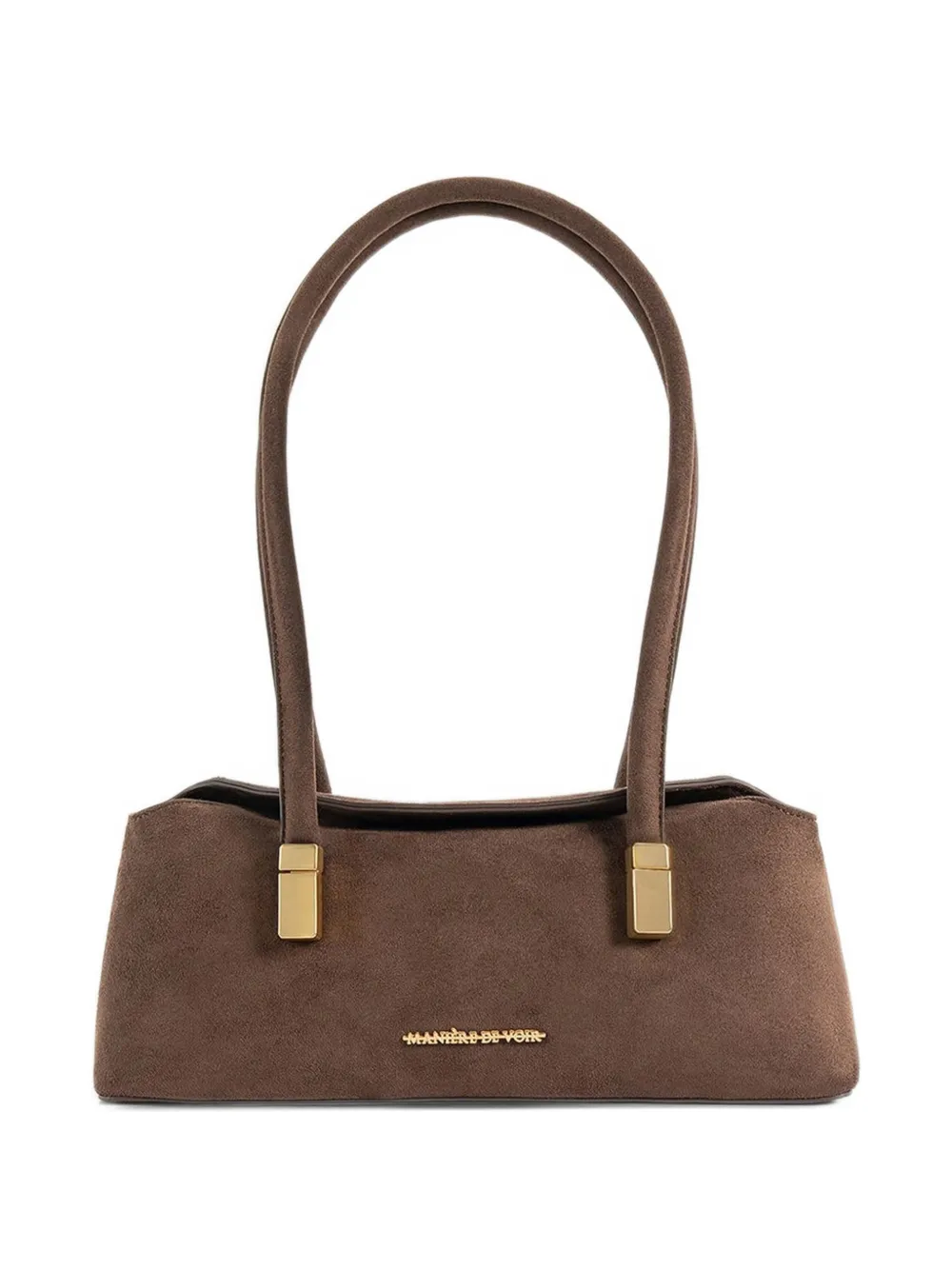 Manière De Voir Annelise in brown suede tote bag - Marrone