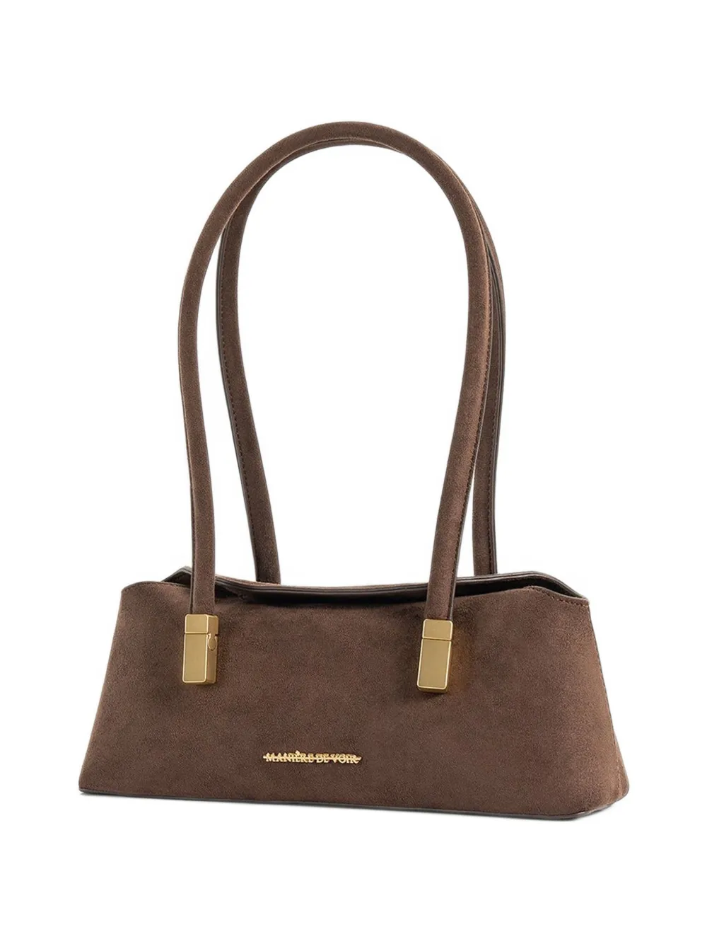 Manière De Voir Annelise in brown suede tote bag Bruin