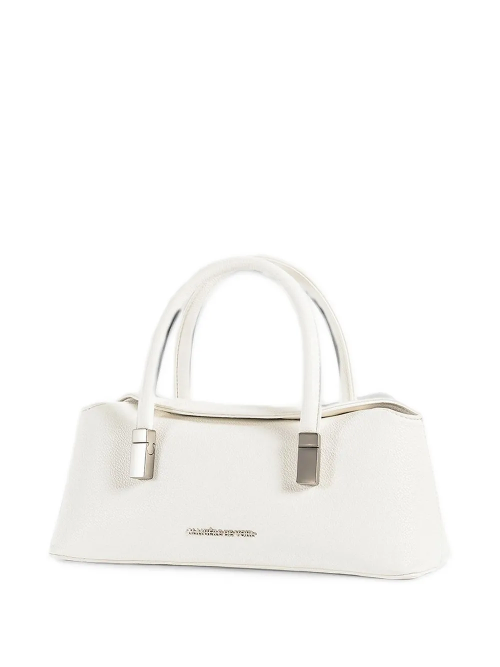Manière De Voir Annelise in white pebbled leather bag - Bianco