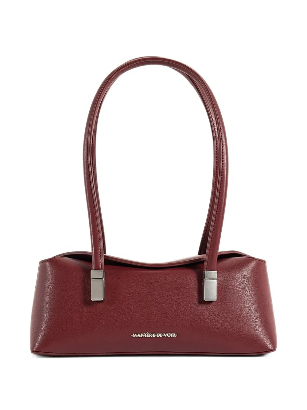 Manière De Voir Annelise in wine-red pebbled-leather bag - Rosso
