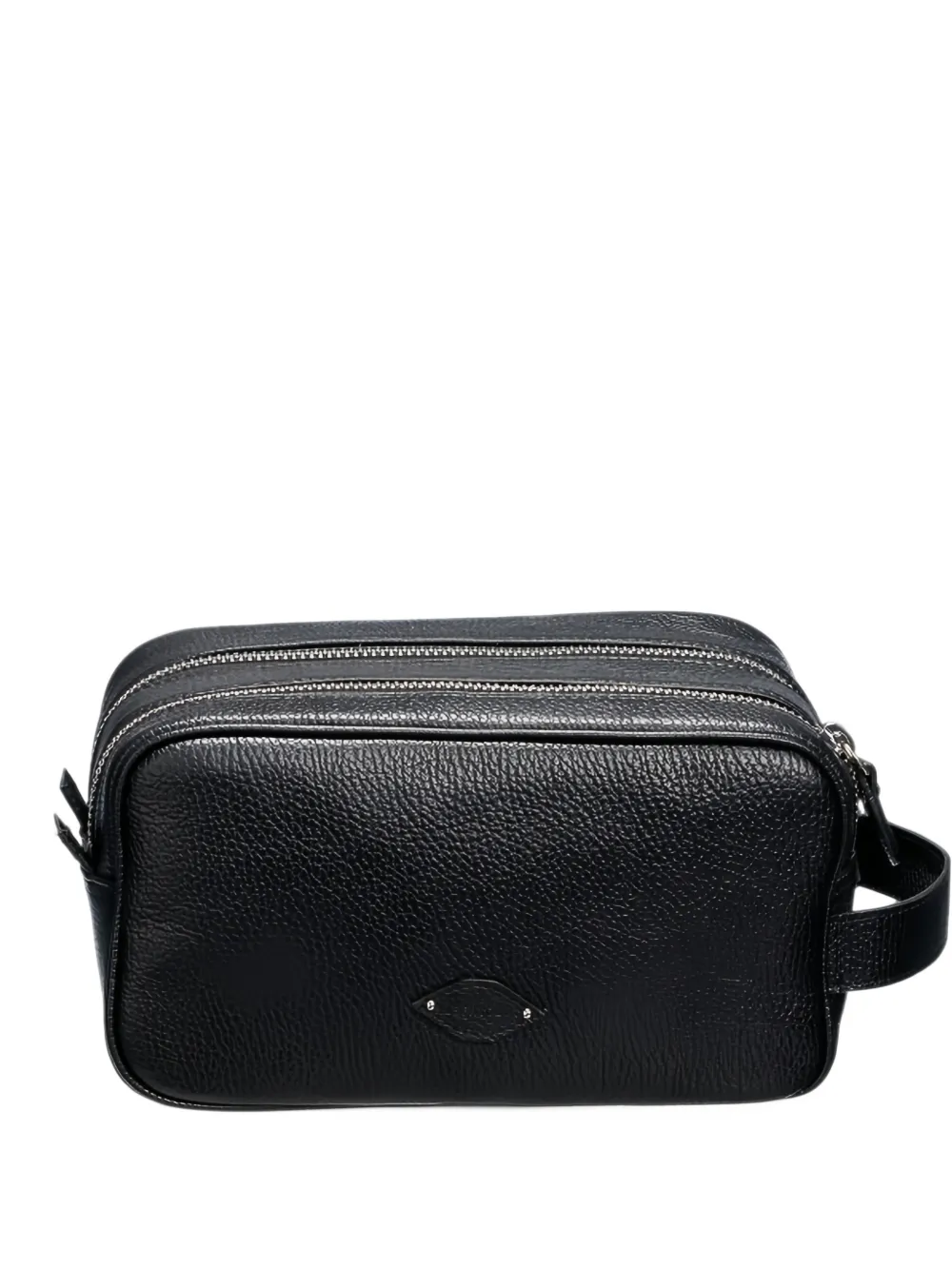ALBERTO LUTI leather wash bag - Schwarz