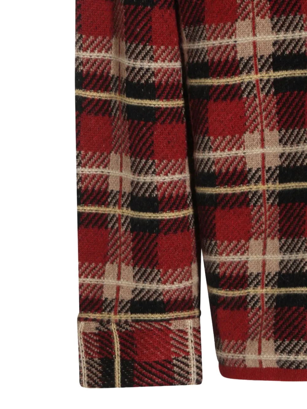 Guest In Residence plaid check-pattern cashmere shirt Rood