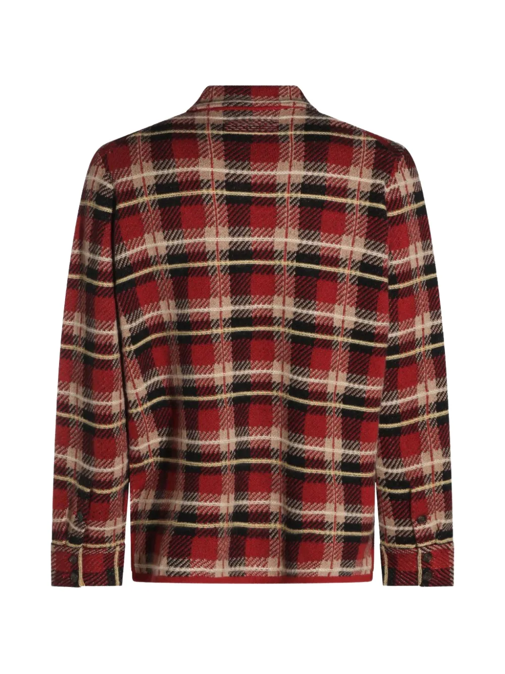 Guest In Residence plaid check-pattern cashmere shirt Rood