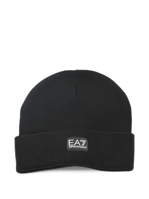 Ea7 Emporio Armani gorro tejido con parche del logo