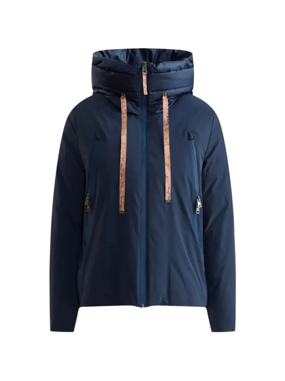 ALVIERO MARTINI 1° CLASSE Destination Geo Map-print drawstring jacket - Blau
