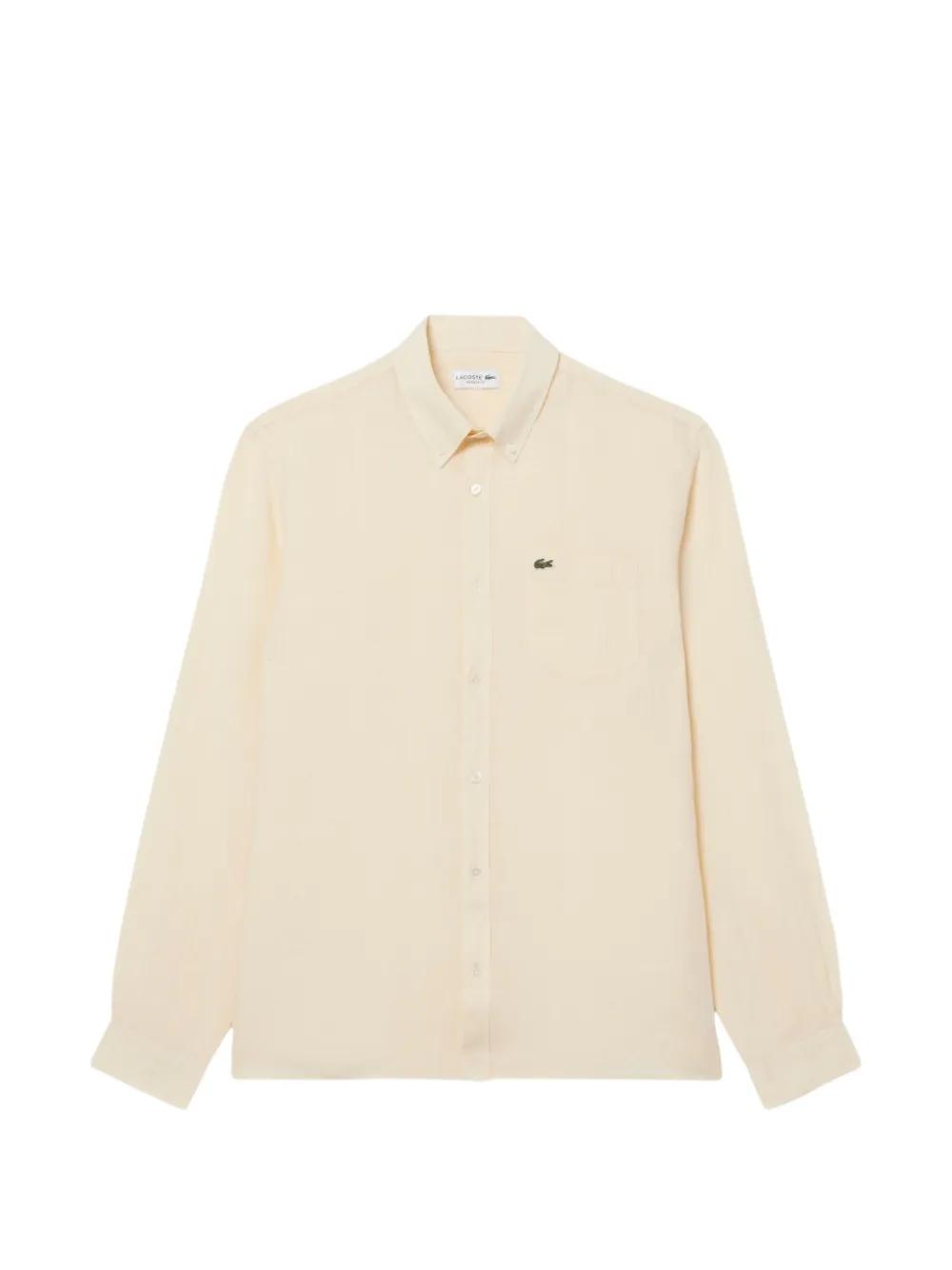Lacoste regular fit linen shirt - Toni neutri