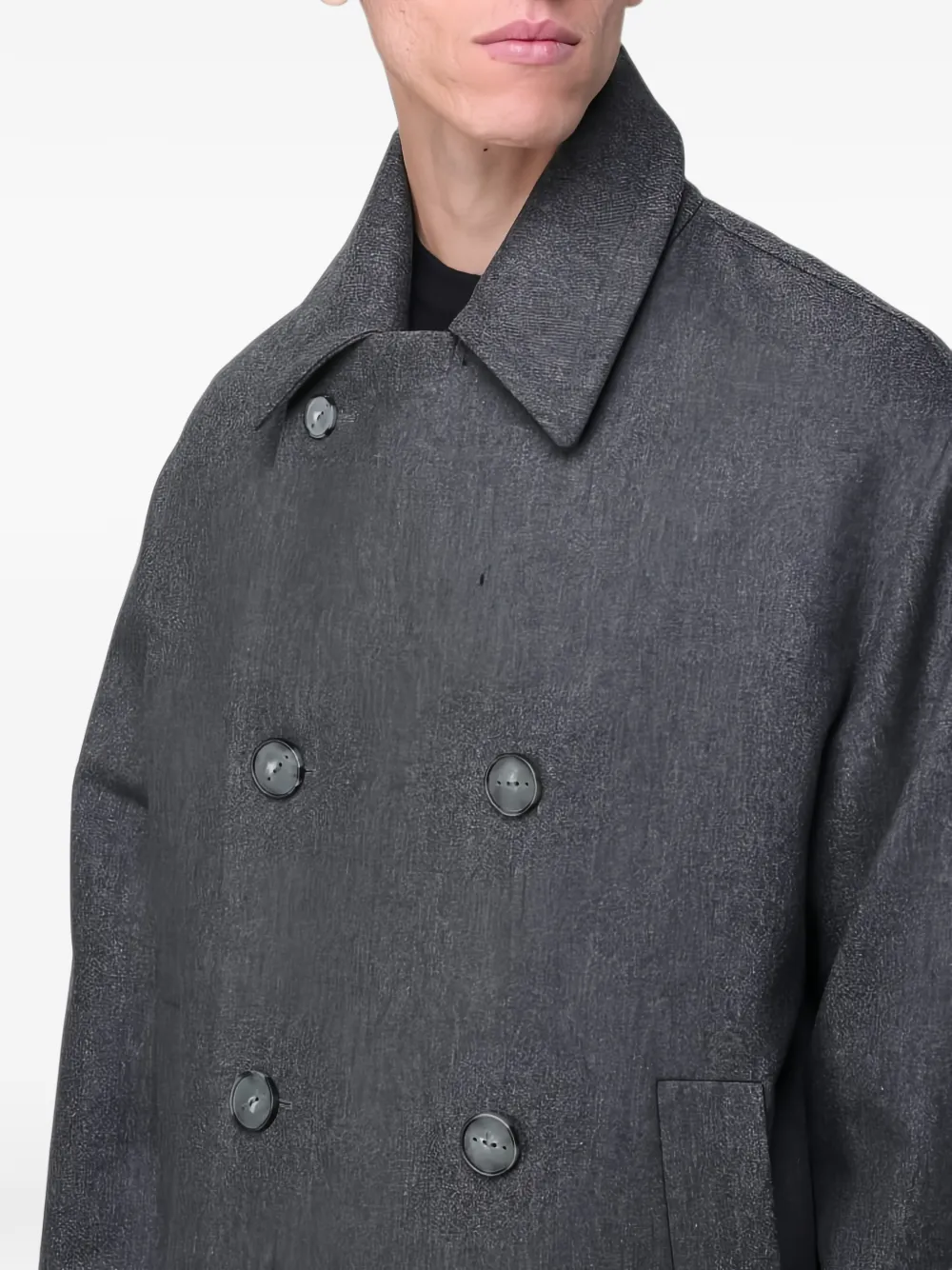 Hevo Tricase double-breasted coat Grijs