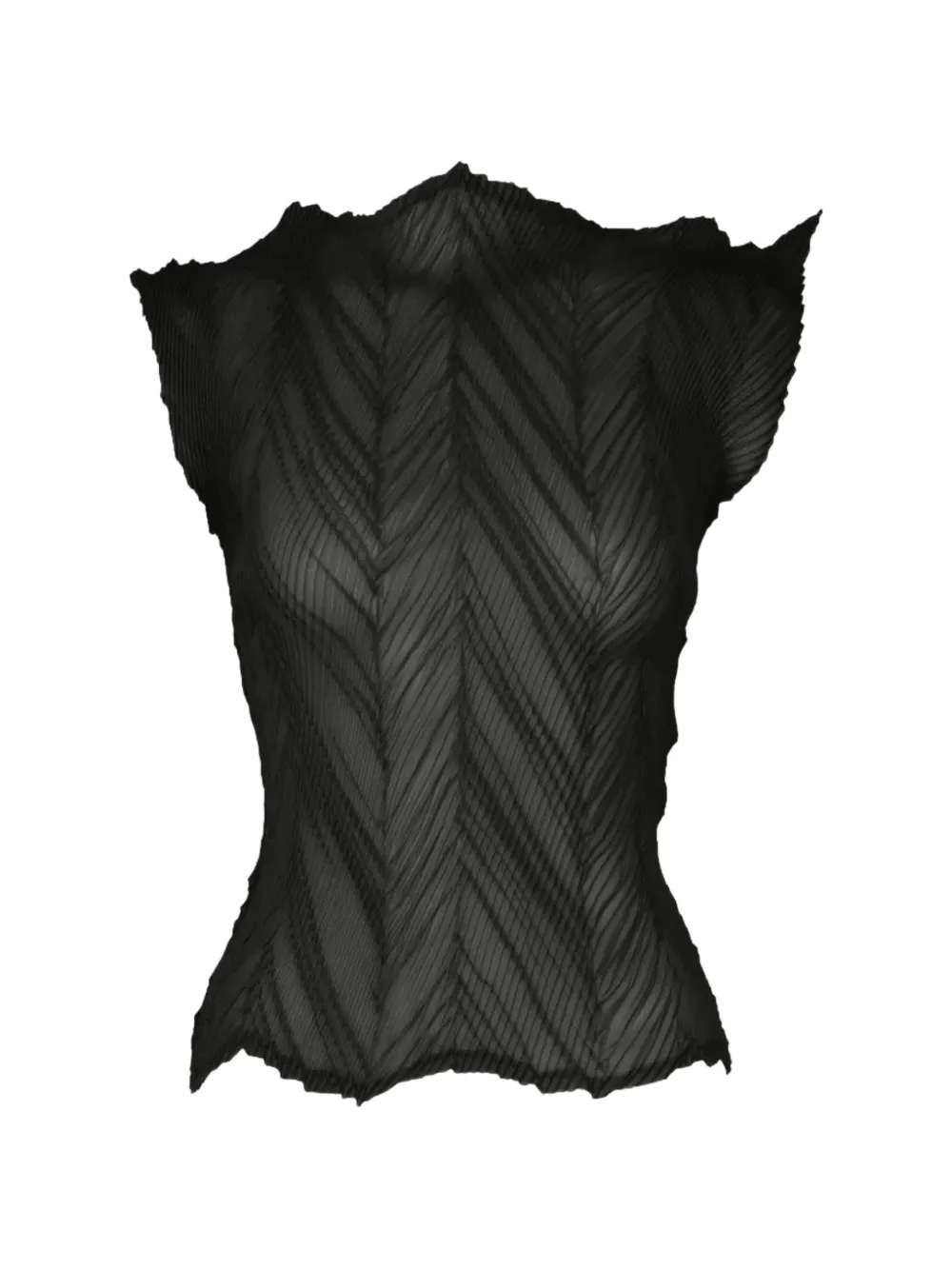 Issey Miyake Zigzag Pleats top - Nero