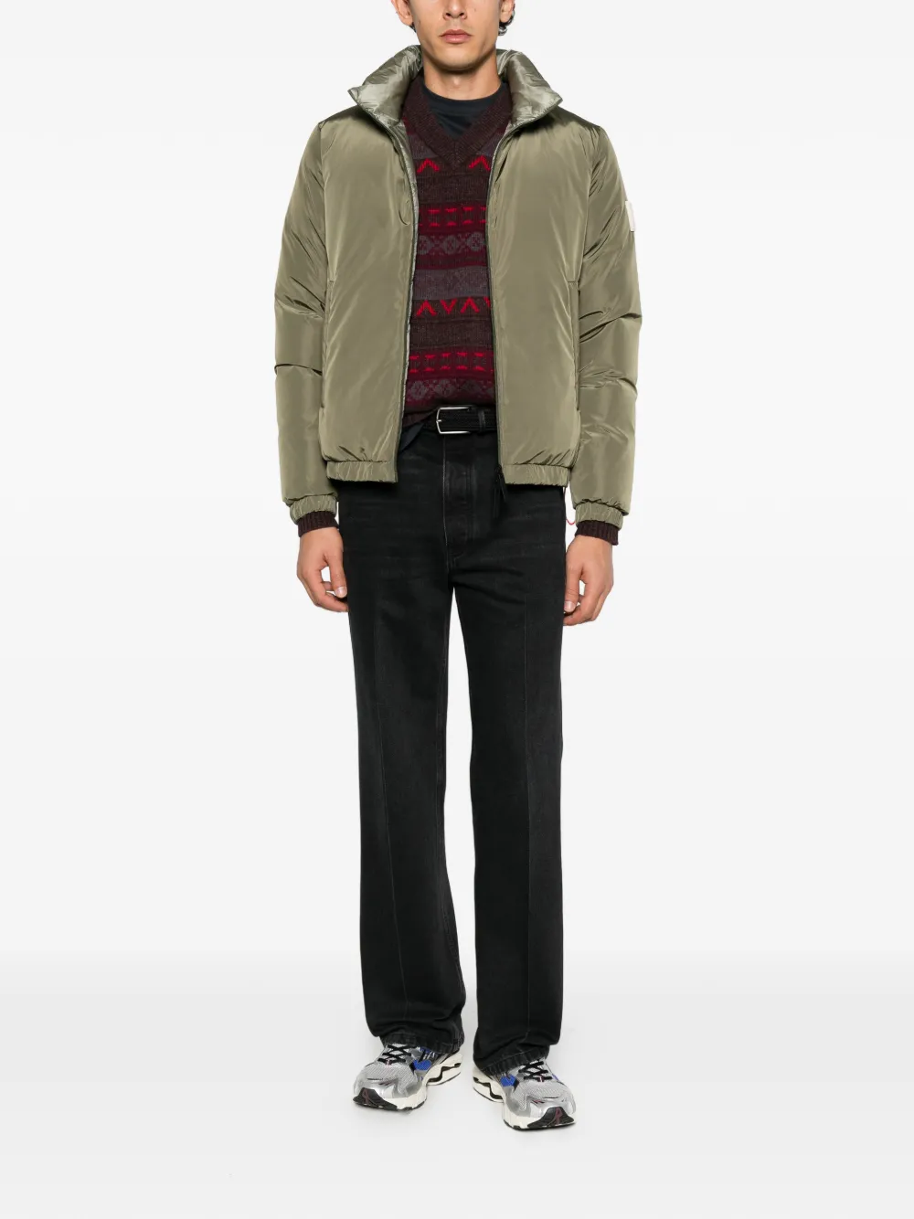 PIQUADRO Aero logo-patch zip-up jacket Groen