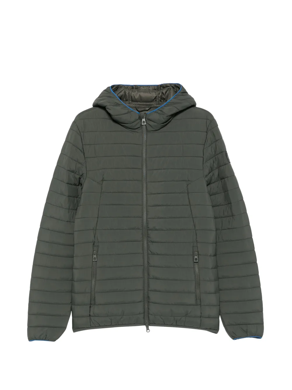 PIQUADRO Aero logo-patch zip-up jacket Groen