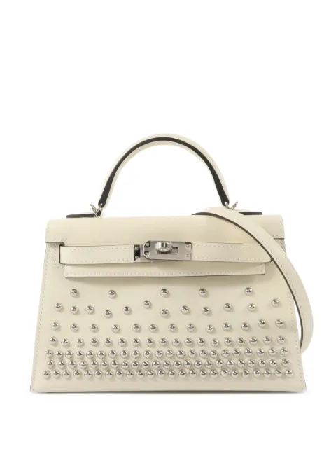 Hermès Pre-Owned شنطة عملية 'كيلي ll كلوتيه' صغيرة مرصعة 2026