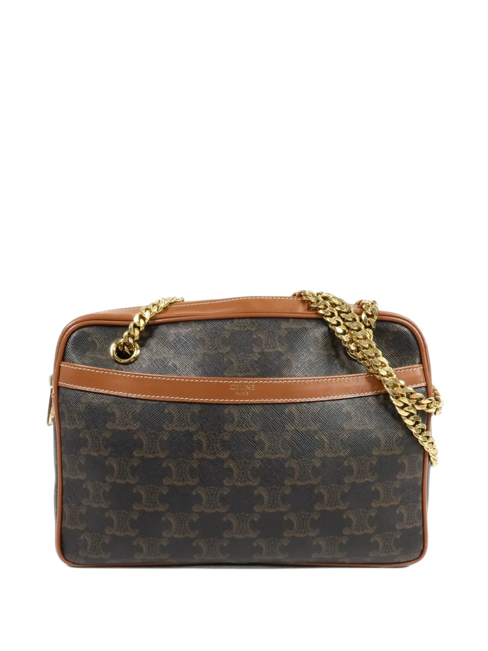 Celine Pre-Owned medium Patapans chain shoulder bag - Braun