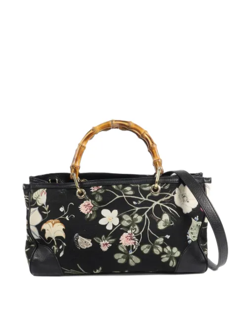 Gucci Pre-Owned bolso shopper Bamboo con motivo floral