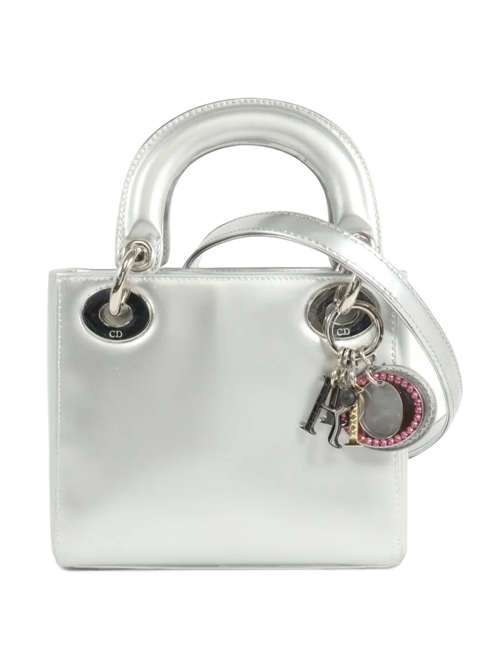Christian Dior Pre-Owned mini Lady Dior tote bag - Argento