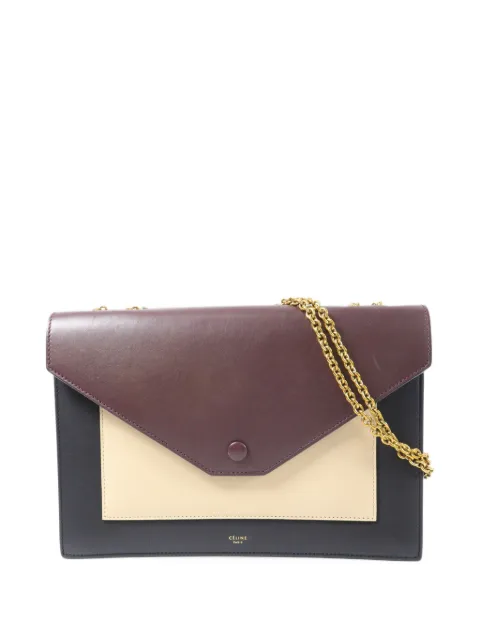Celine Pre-Owned envelope leather cluth bag