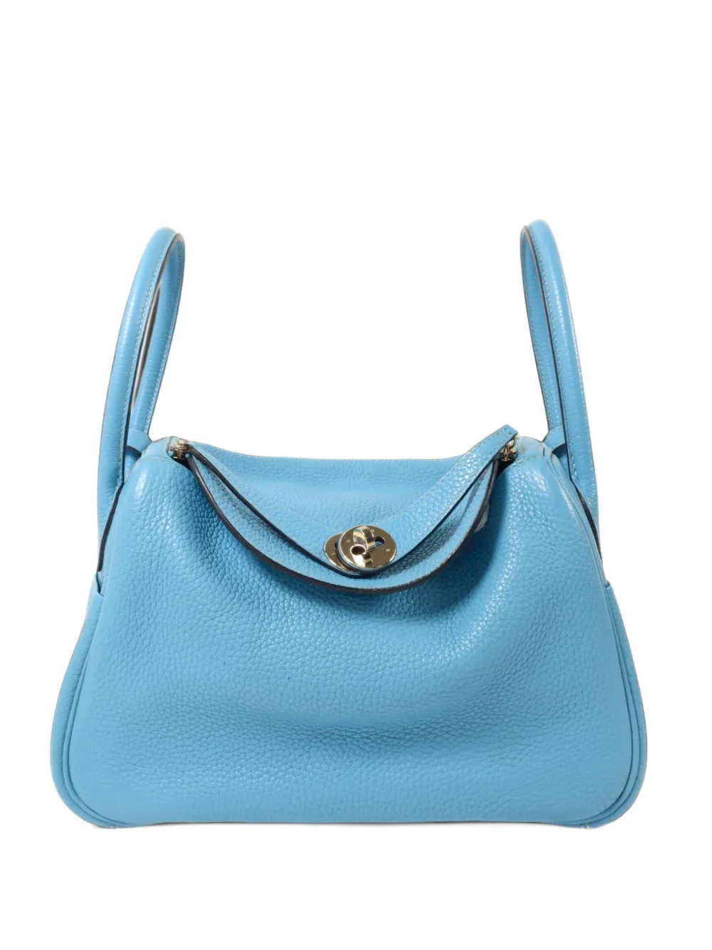 Hermès Pre-Owned turn-lock leather shoulder bag - Blau