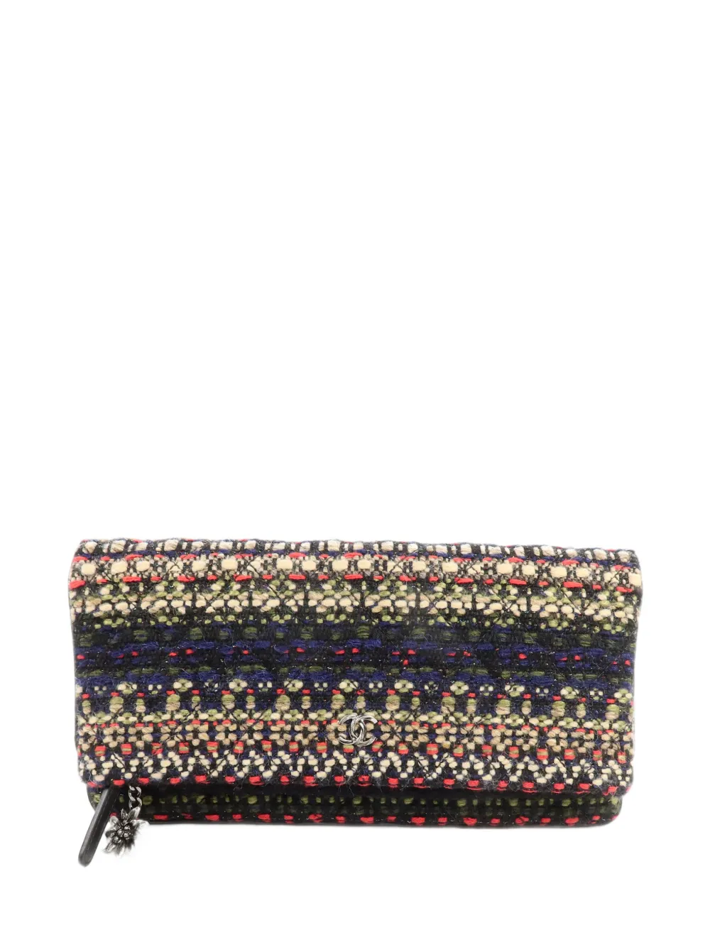 CHANEL Pre-Owned CC tweed clutch bag - Schwarz