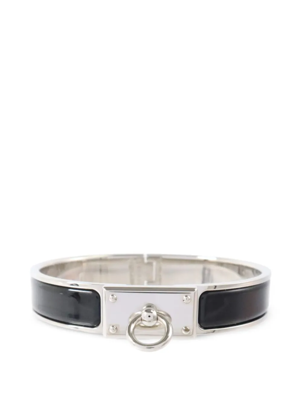 Hermès Pre-Owned Clic Anneau enamel bangle - Silber