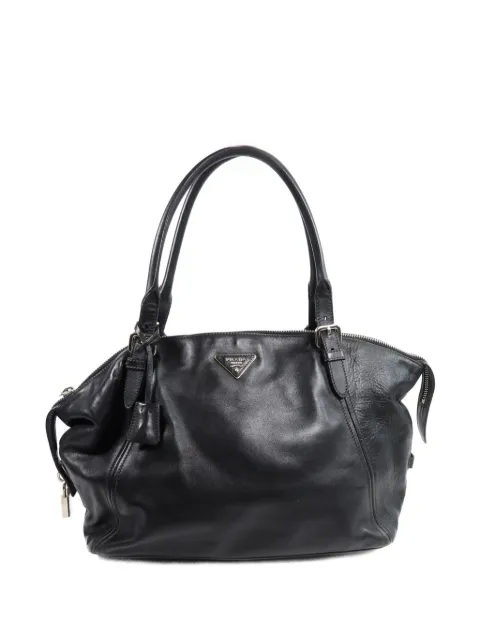 Prada Pre-Owned buckle-detail leather tote bag