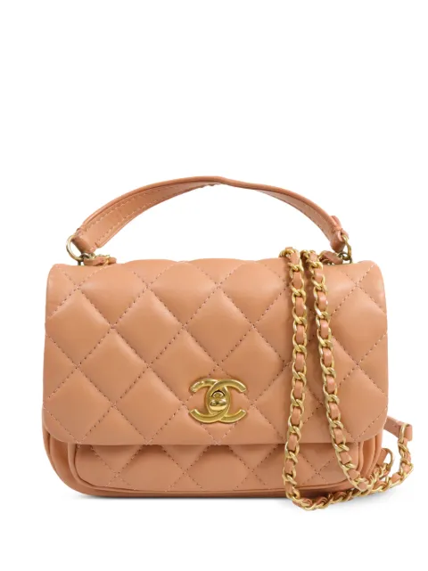 CHANEL Pre-Owned bolsa de hombro con cierre giratorio y logo CC