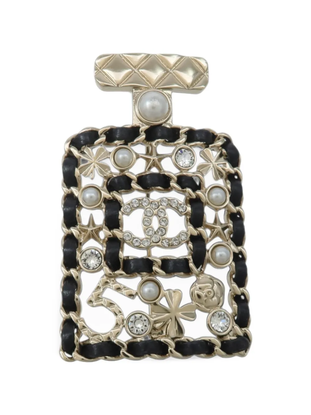 CHANEL Pre-Owned CC interlocking brooch - Gold
