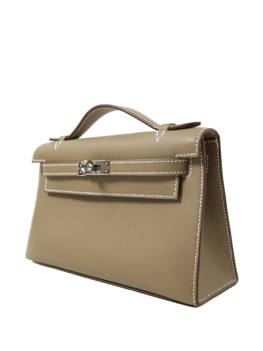 Hermès Pre-Owned Kelly Pochette leather clutch bag Beige