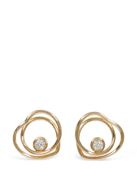 Hermès Pre-Owned boucles d'oreilles Vertige Cœur pavées de diamants