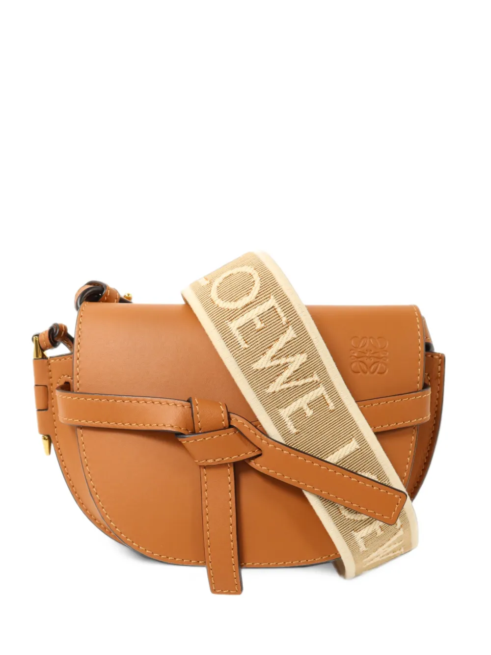 Loewe Pre-Owned mini Gate leather shoulder bag - Braun