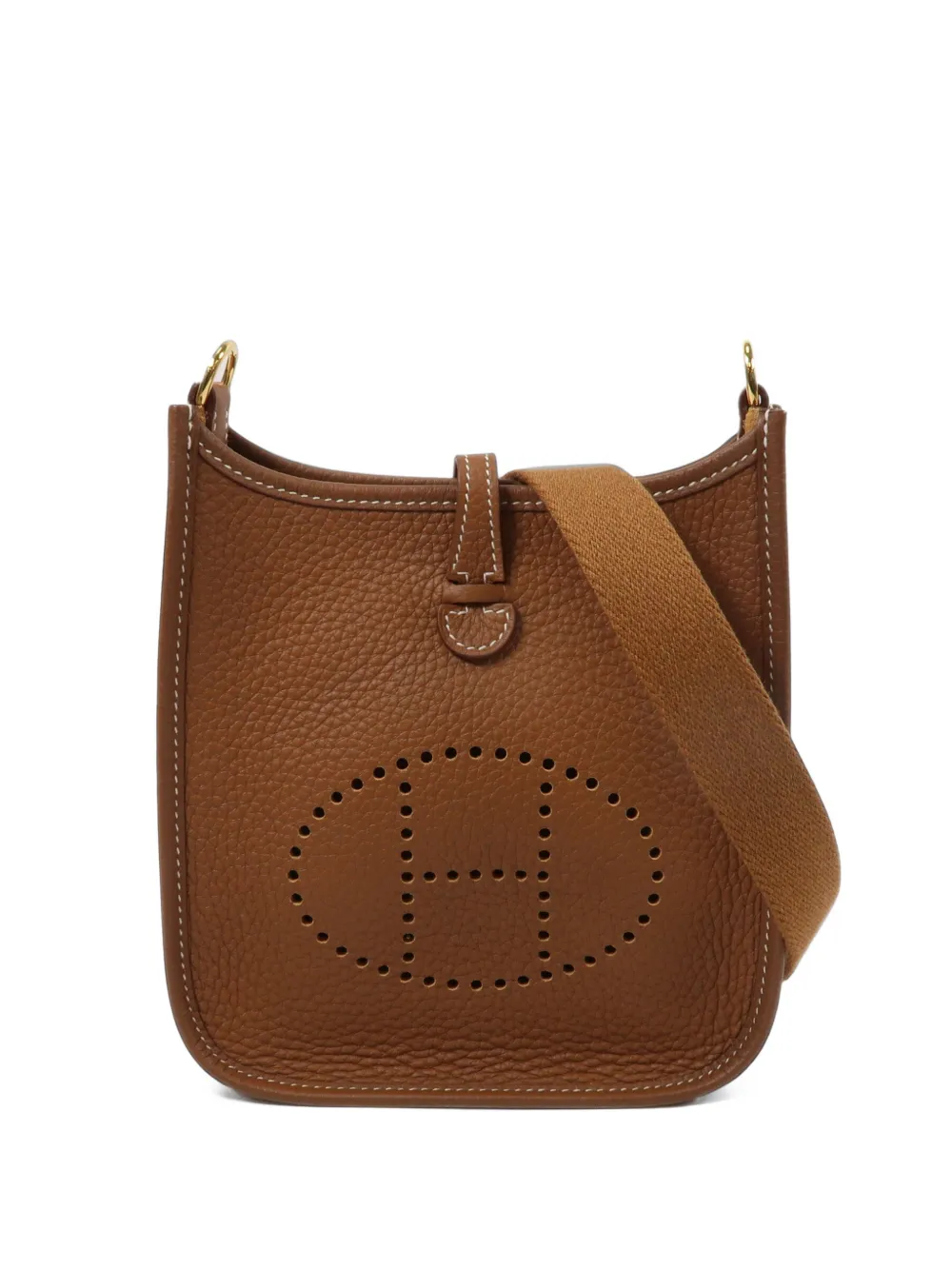 Hermès Pre-Owned 2023 TPM Evelyne Taurillon Clemence leather shoulder bag - Braun