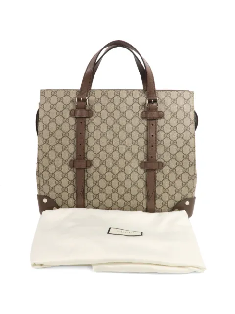 Gucci Pre-Owned GG Supreme buckle-detail tote bag