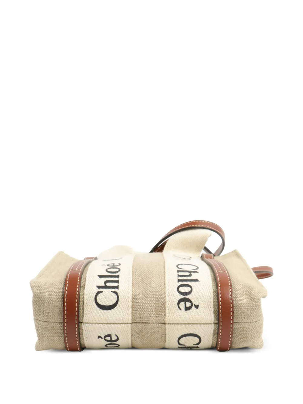 Chloé Vintage mini Woody tote bag - Toni neutri