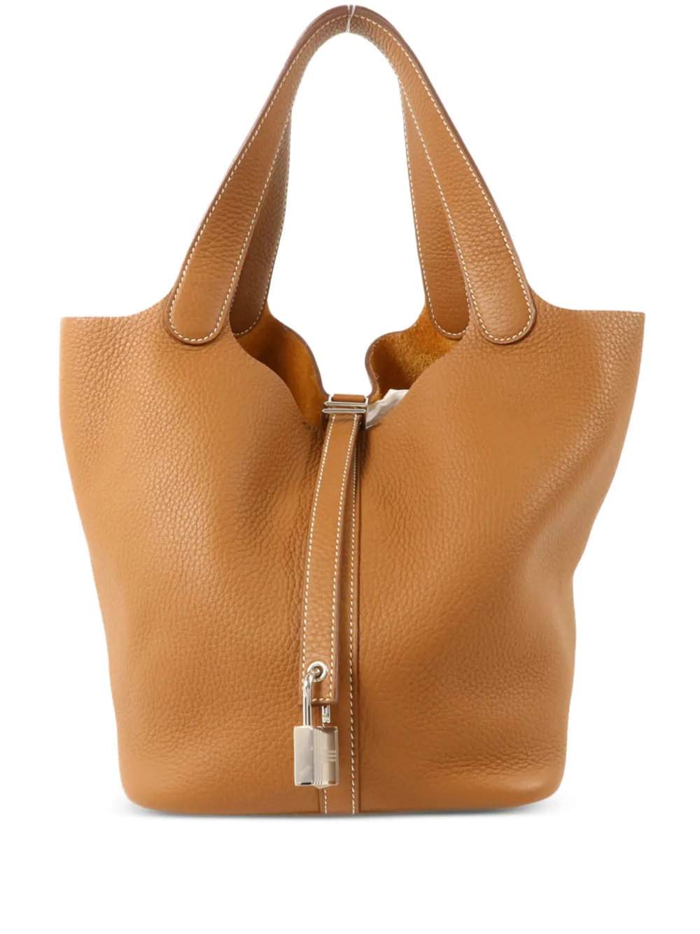 Hermès Pre-Owned 2024 MM Picotin leather tote bag - Braun
