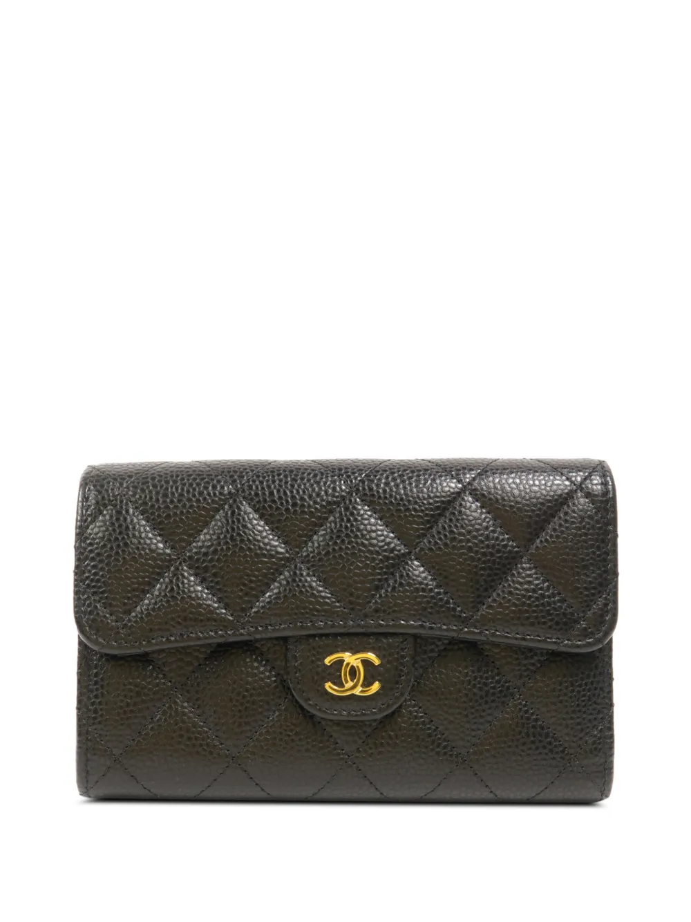 CHANEL Pre-Owned medium Classic diamond-quilted CC wallet - Schwarz