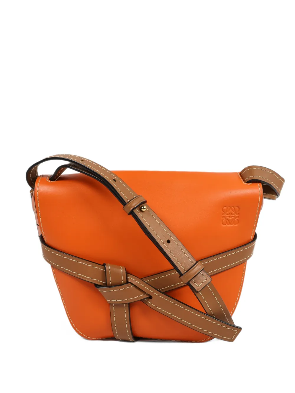 Loewe Pre-Owned medium Gate leather crossbody bag - Orange