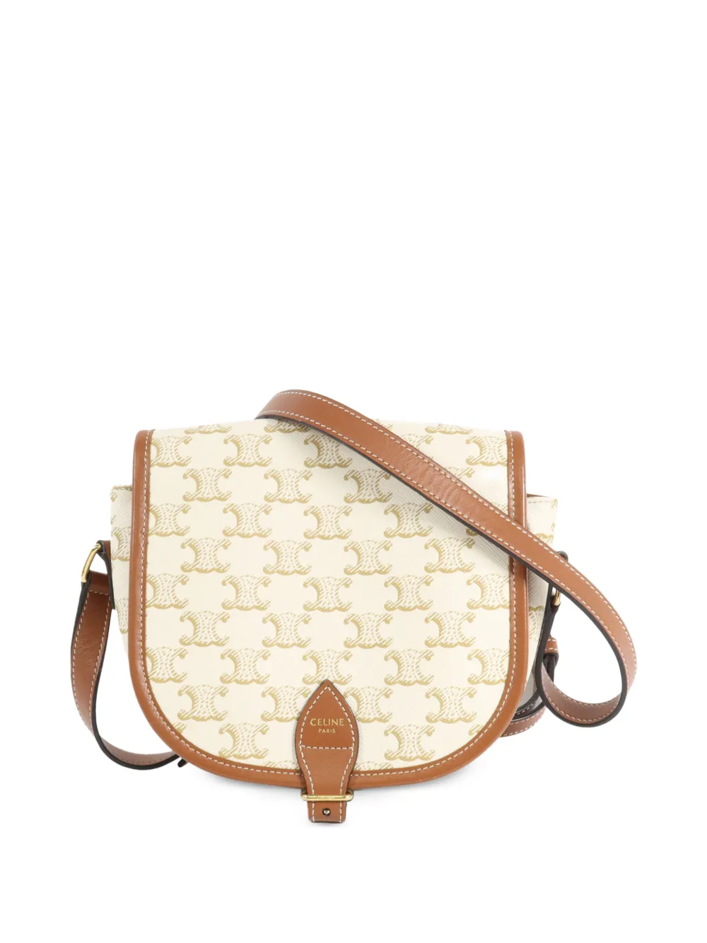 Celine Pre-Owned Folco Triomphe mini bag - Weiß
