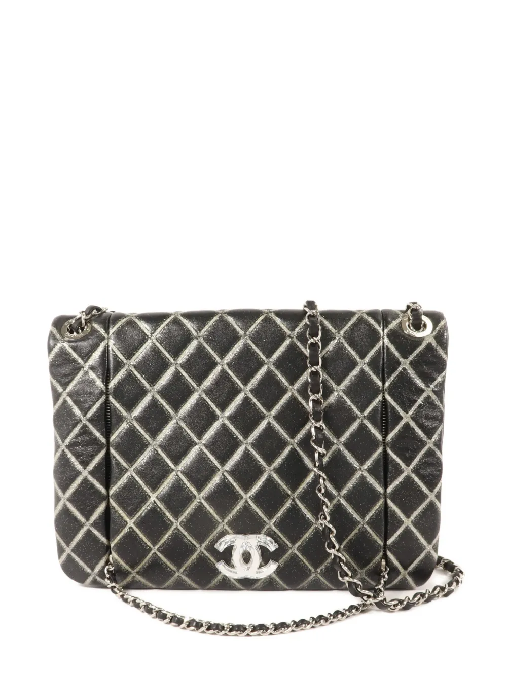 CHANEL Pre-Owned CC metallic quilted shoulder bag - Schwarz