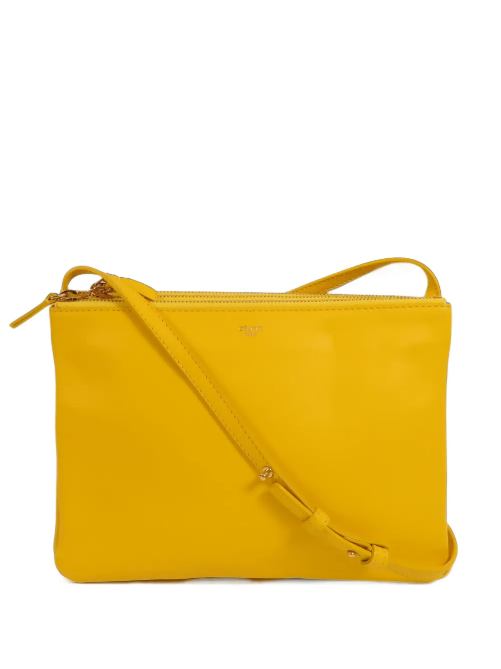 Celine Pre-Owned large Trio leather shoulder bag - Gelb